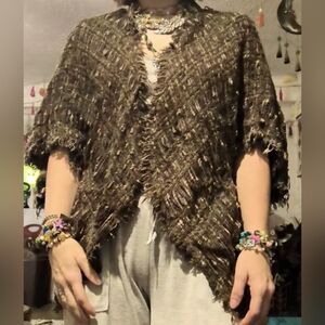 Textured Brown and Tan Shawl